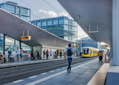 Neubau Straßenbahnhaltestelle Berlin-Hauptbahnhof Tropfleiste